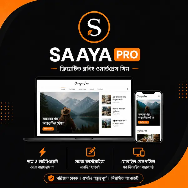 Creative Blogging WordPress Theme – Saaya pro