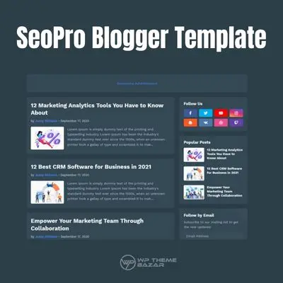 SeoPro Blogger Template