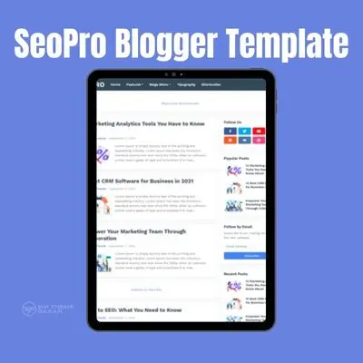 SeoPro Blogger Template view 2