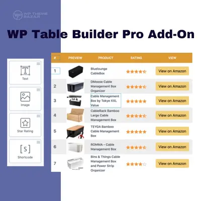 WP Table Builder Pro Add-On