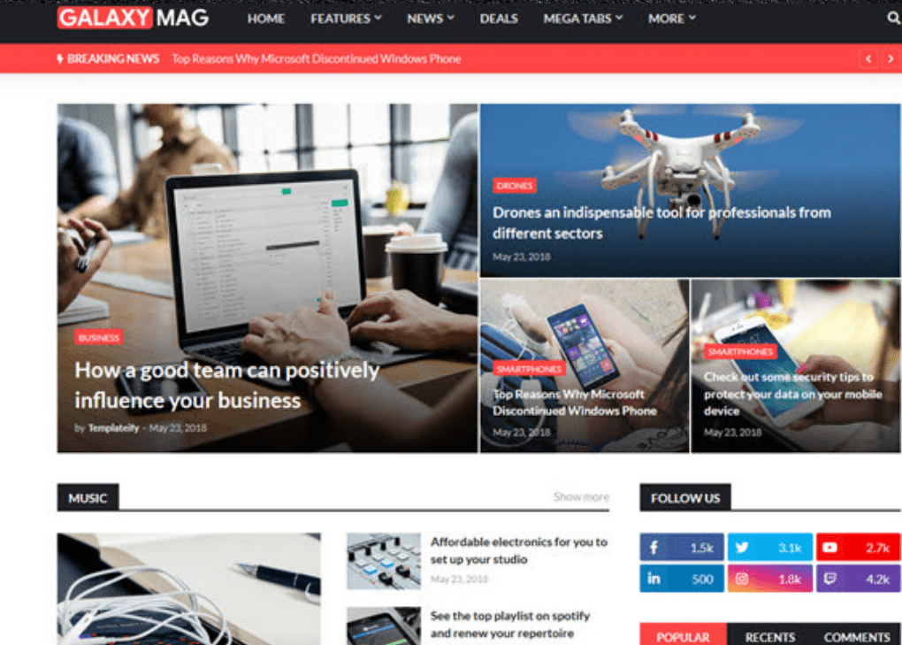 6467MagPro – Magazine Blogger Template